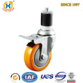 5-inch Medium Duty Expanding Adaptor Stem Caster with Total Brake